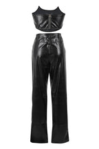 Corset Cutout PU Leather Cargo Set Lavish Daily