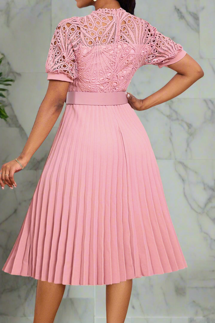 A-Line Pleated Dress Lavish Daily