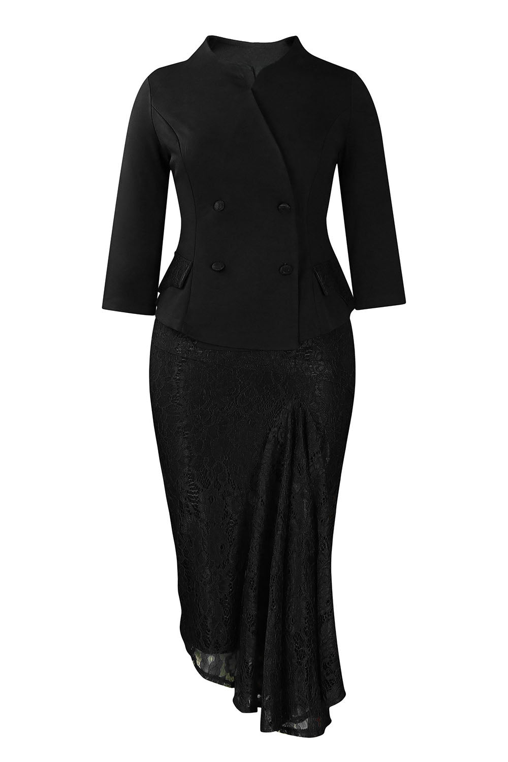 Vintage Lace Print Dress Pencil Cocktail Dress Lavish Daily