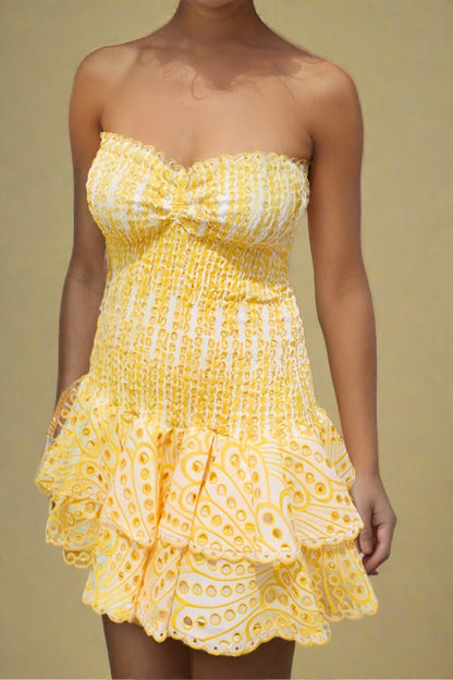 Strapless Mini Dress Lavish Daily