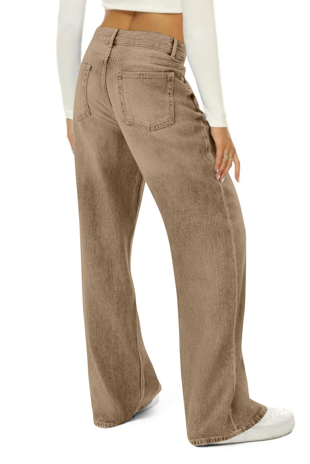 Vintage High Waist Wide Leg Floor Length Jeans Lavish Daily