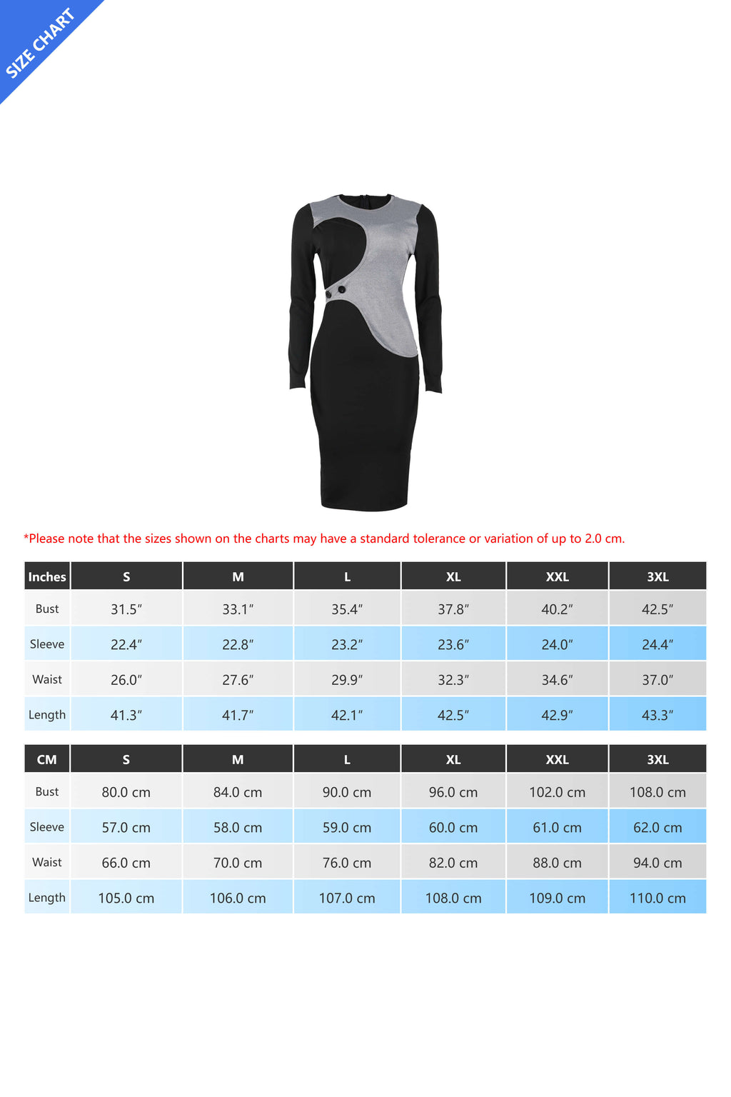 Color-Block Bodycon Dress - High Slit & Stretch Lavish Daily