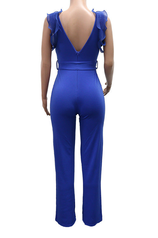 Ruffle Tank Jumpsuit Lavish Daily