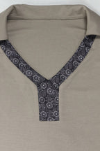 V-Neck Long Sleeve Stretch Fitted Two-Piece Set Lavish Daily