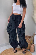 Patchwork Cargo Lantern Jogger Pants Lavish Daily
