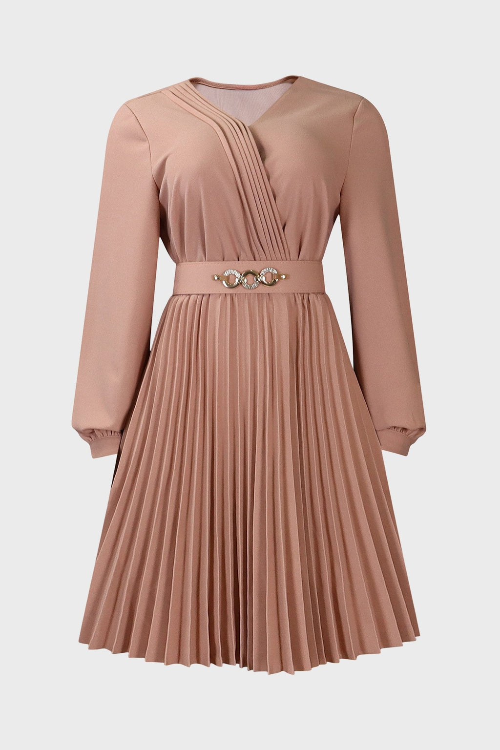 V Neck Long Sleeve Evening Long Dress Lavish Daily