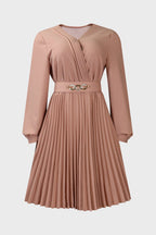 V Neck Long Sleeve Evening Long Dress Lavish Daily
