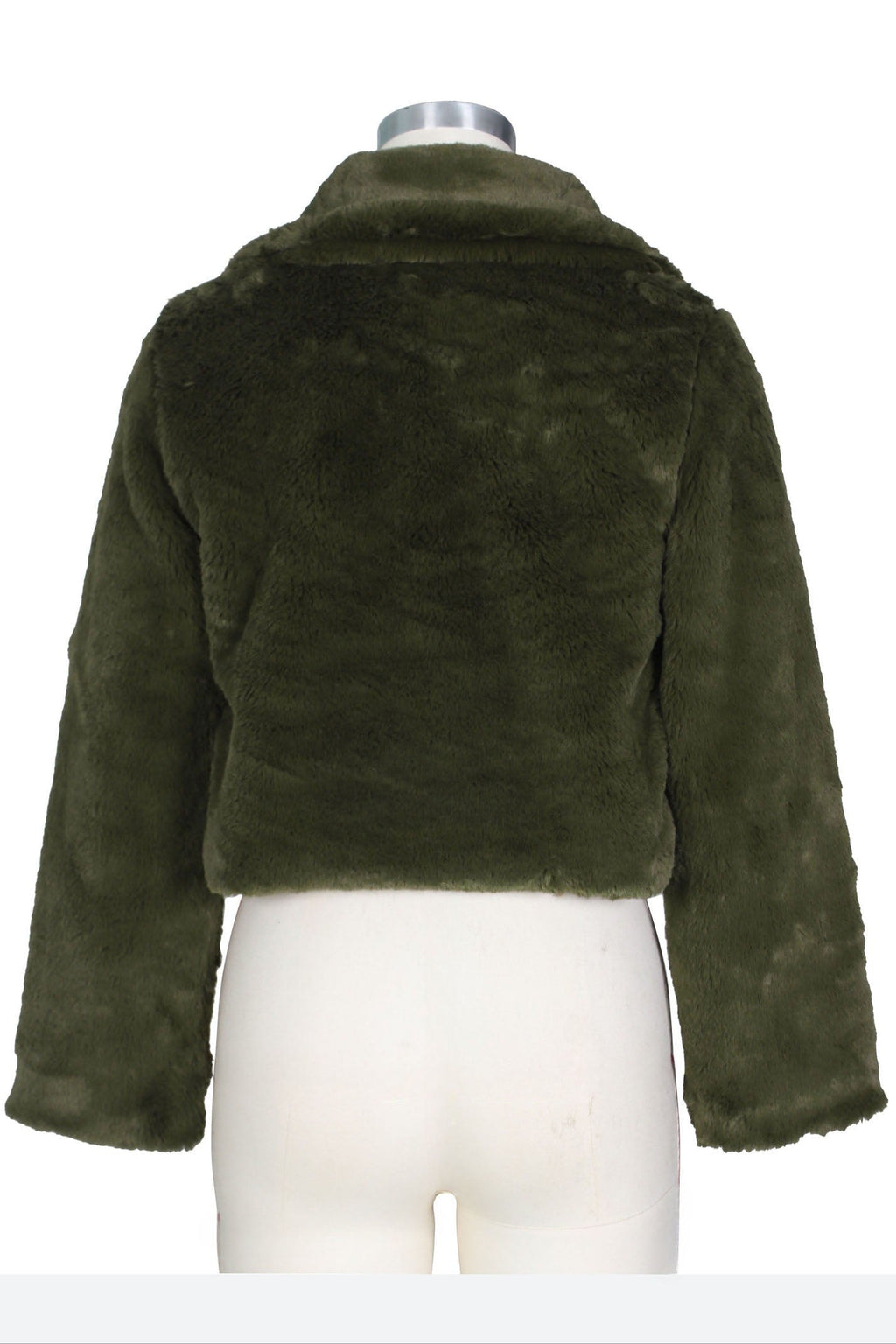 Faux Leather Lapel Short Jacket Lavish Daily