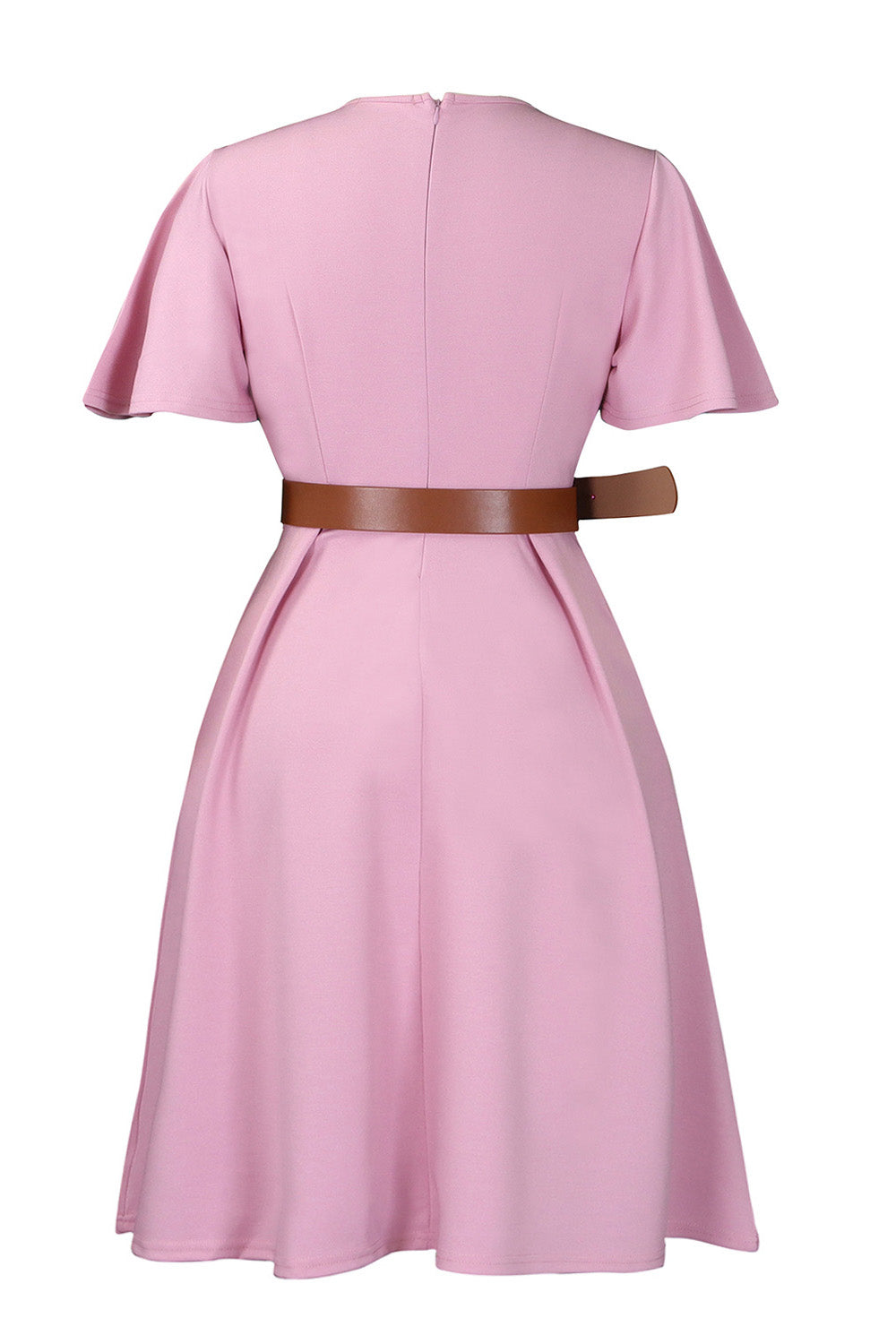 V-Neck Flare Sleeve Casual A-Line Dress Lavish Daily