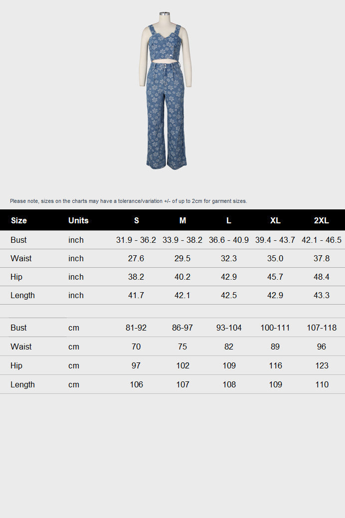 Denim Pant Set Lavish Daily