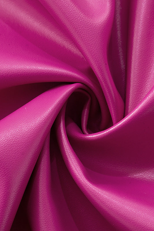 Faux Leather Jacket & Skirt Set Lavish Daily