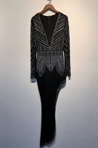 V Neck Mesh See Through Party Dress Lavish Daily
