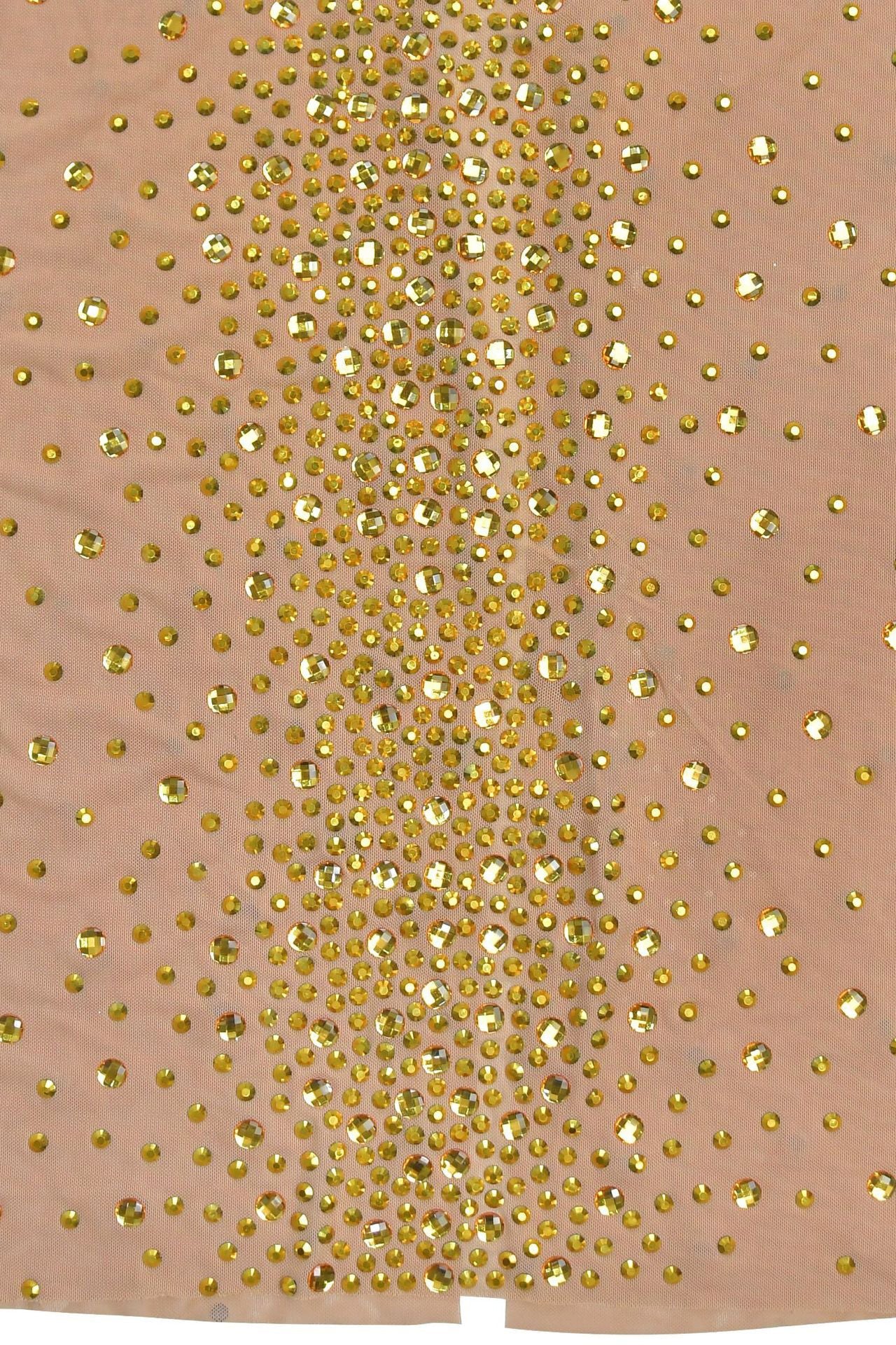 Sheer Mesh Rhinestone Bodycon Dress LavishDaily