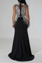 Turtleneck Sequin Bridal Dress Lavish Daily