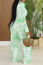 Straight Long Sleeve Shirt and Pants Set Lavish Daily