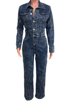 Washed Long Sleeve Denim Jumpsuit LavishDaily