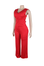 Backless Bow Decor V Neck Sleeveless Sets Lavish Daily