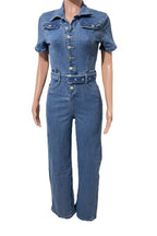 Elegant Wide-Leg Denim Jumpsuit Lavish Daily