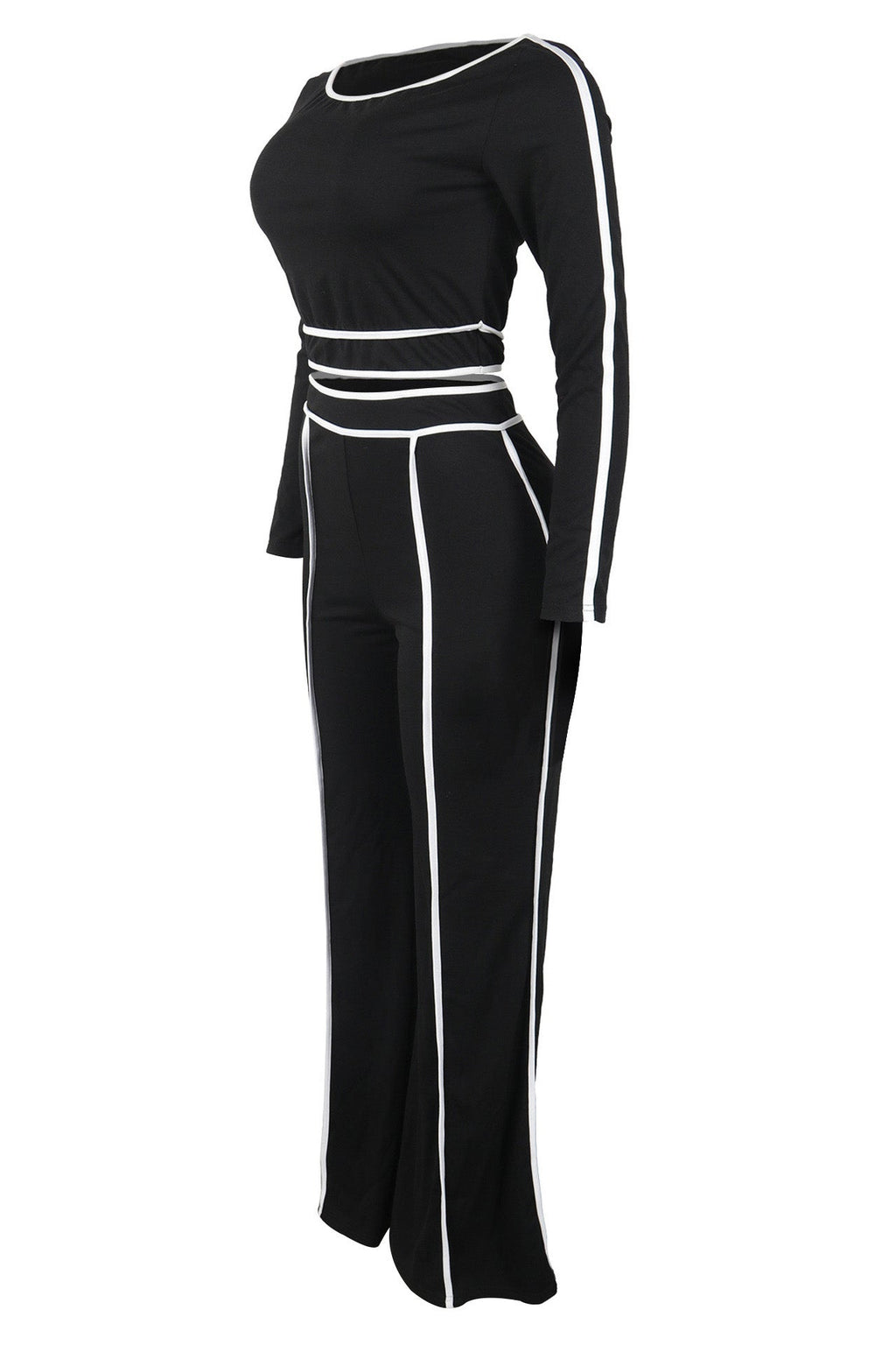One Shoulder Top and Wide Leg Pants Set Lavish Daily
