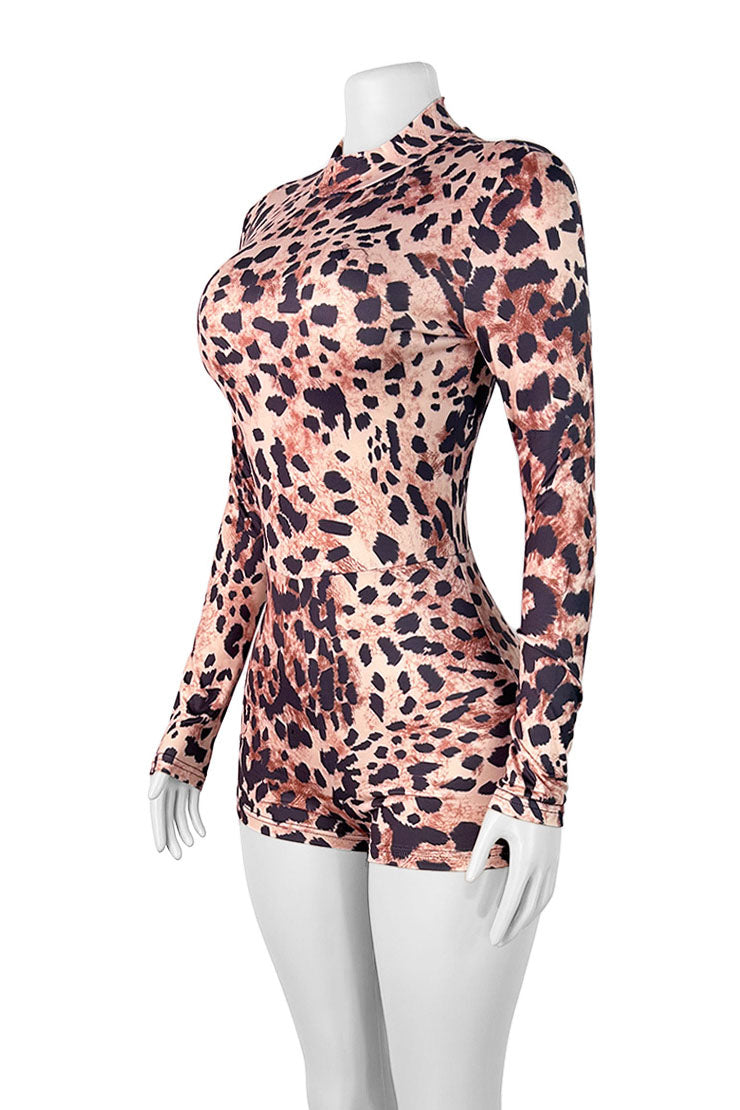 Leopard Gloved Romper Lavish Daily