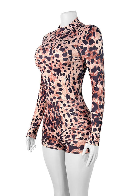 Leopard Gloved Romper Lavish Daily