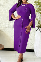 Elegant Round Neck Bodycon Dress Lavish Daily