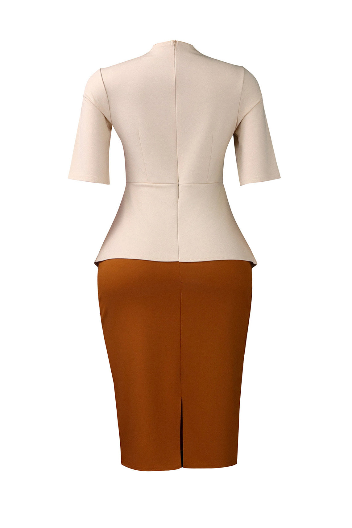 Elegant Tie-Neck Puffy Sleeve A-Line Midi Dress Lavish Daily