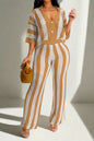 V-Neck Knit Pants Set Lavish Daily