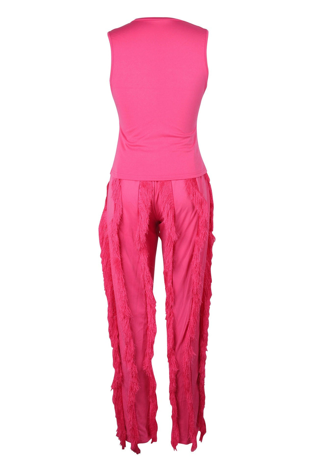 Fringe Pants Sleeveless Casual Two Piece Set Lavish Daily