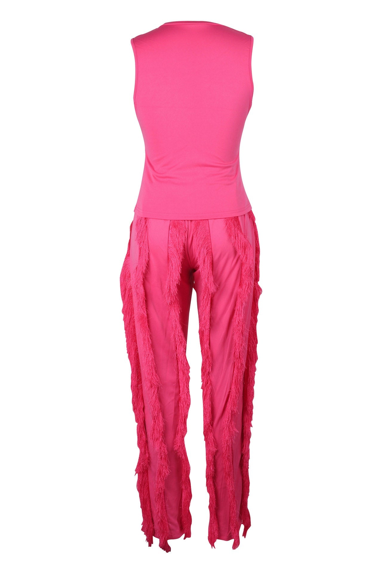 Fringe Pants Sleeveless Casual Two Piece Set Lavish Daily