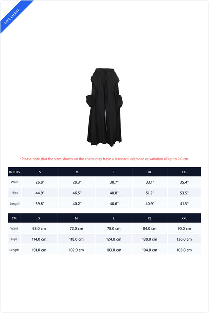 Cascading Ruffle Wide Leg Parachute Pants Lavish Daily