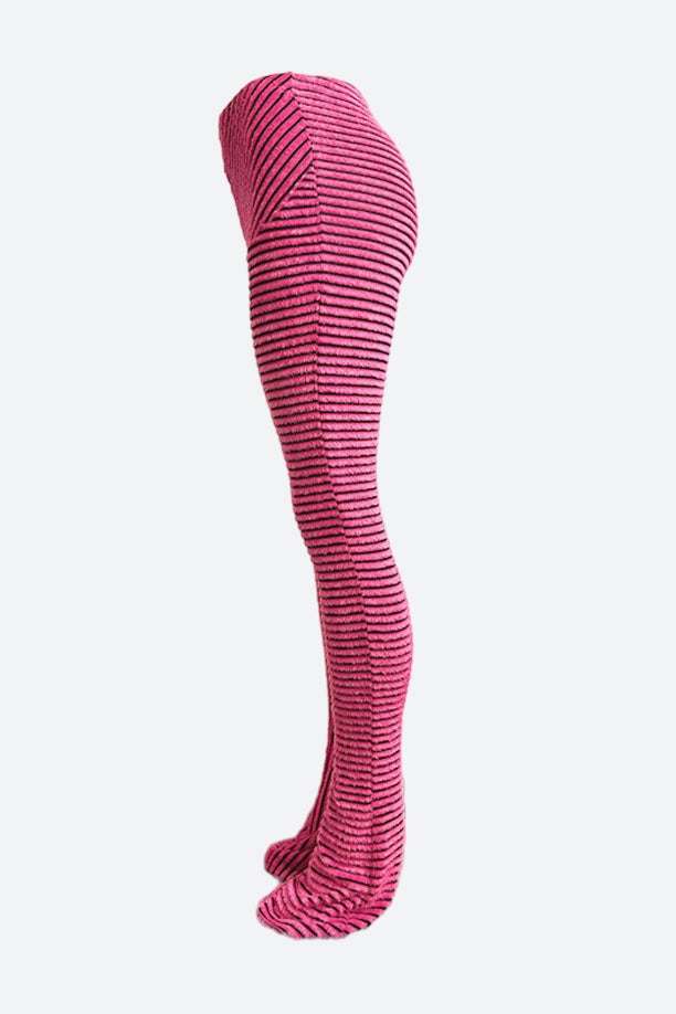 Striped Fuzzy Leggings Lavish Daily