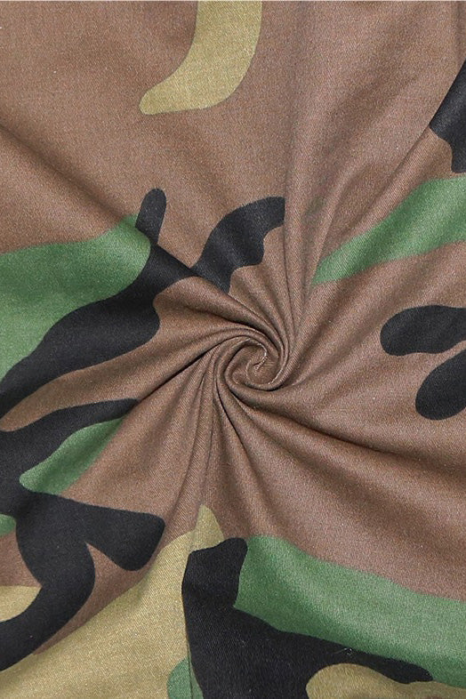 Classic Camo Print Multi-Pocket Jacket Lavish Daily