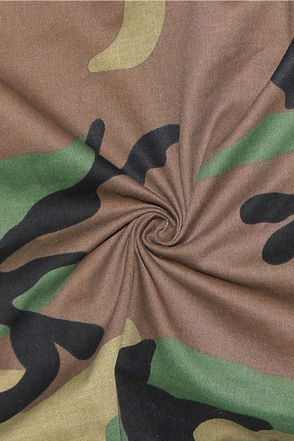Classic Camo Print Multi-Pocket Jacket Lavish Daily