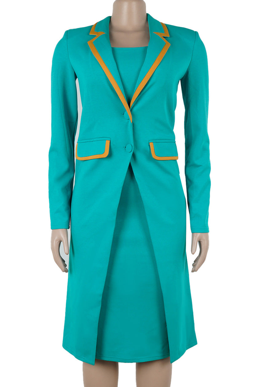 Waist Slim Blazer Vest Two-Piece Set Lavish Daily