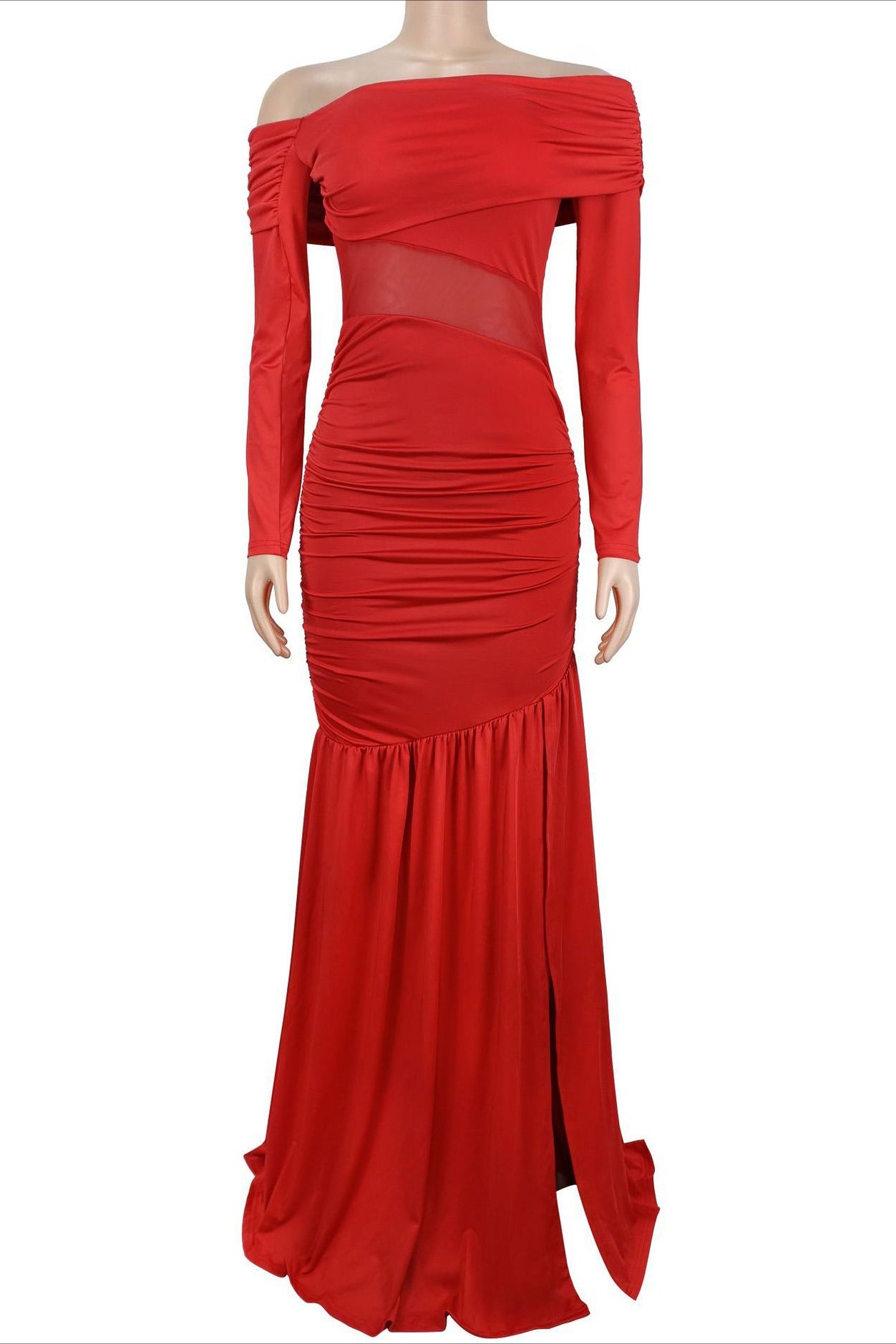 See-Through Mesh Maxi Dress Lavish Daily