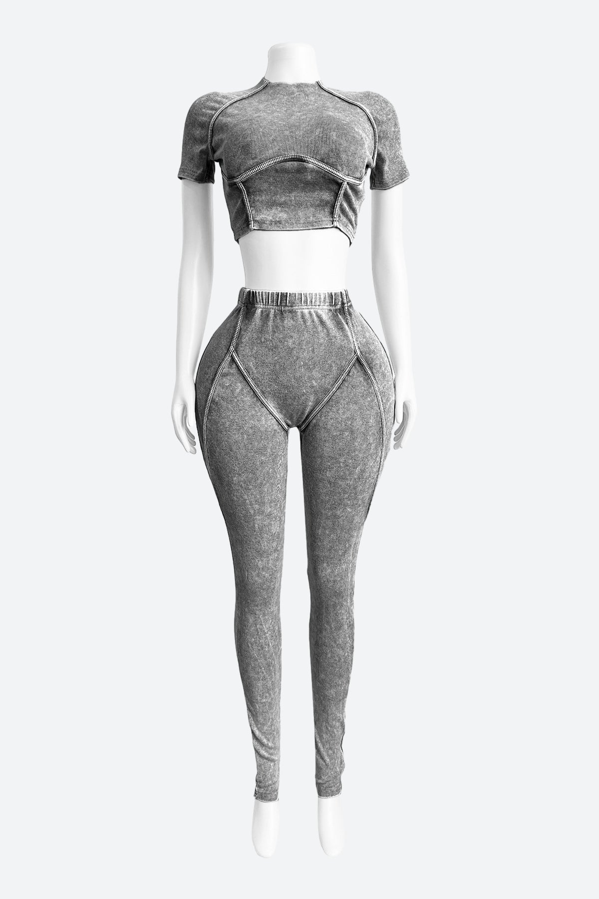 Ribbed Fabric Washed Set Lavish Daily