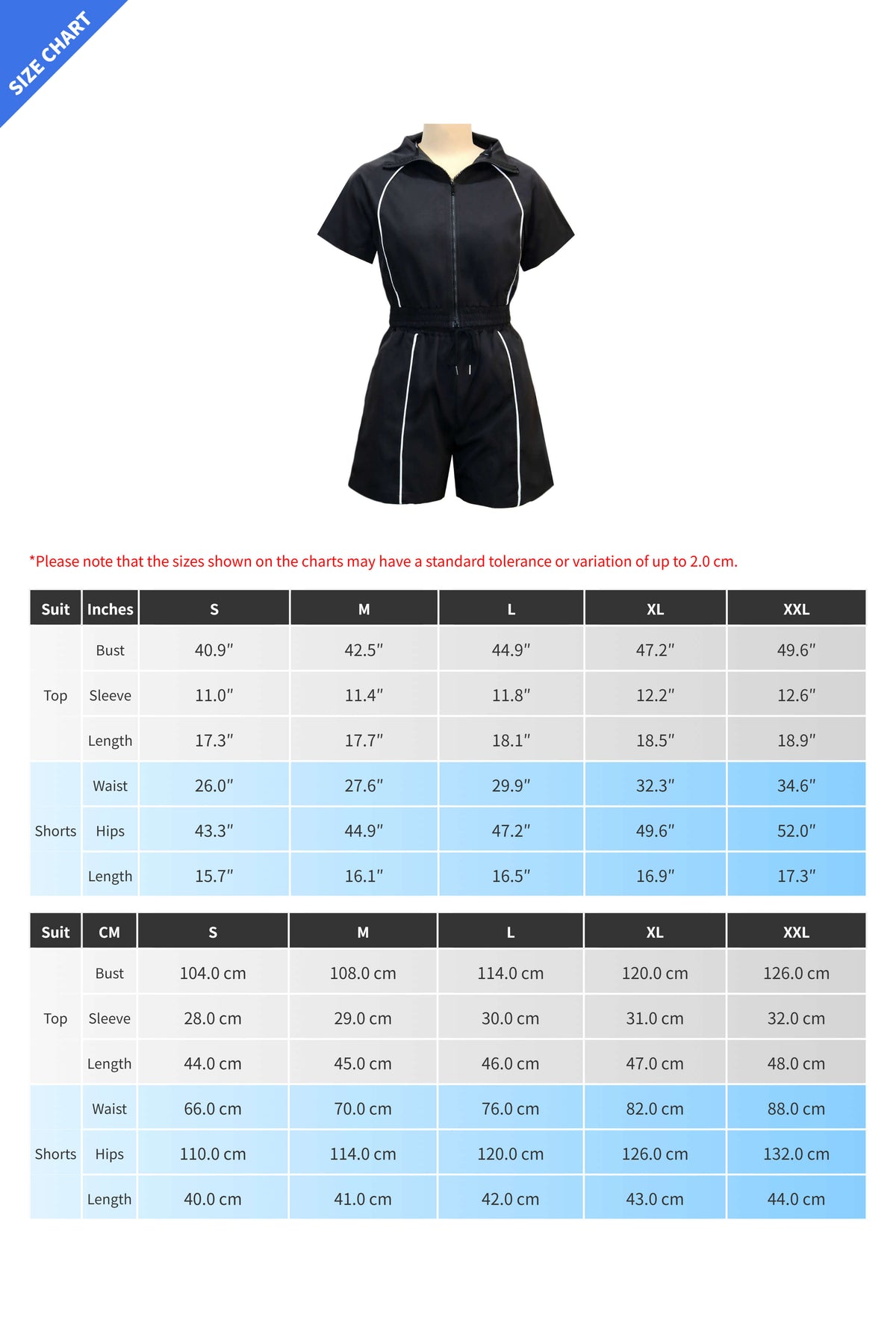 Contrast Piping Zip-Up Crop Top & Shorts Set Lavish Daily