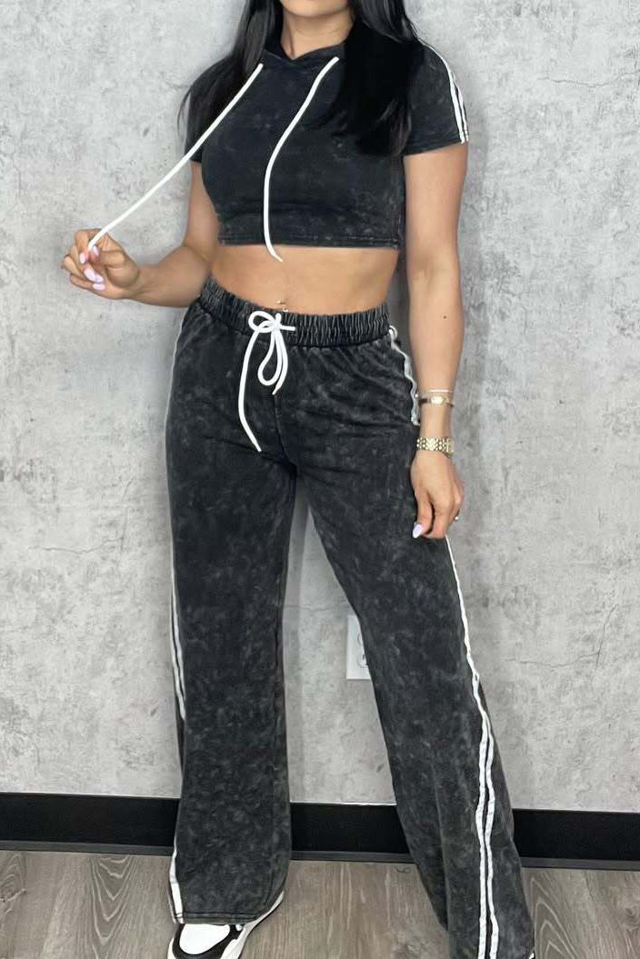 Washed Hoodie and Pants Casual Comfy Set Lavish Daily