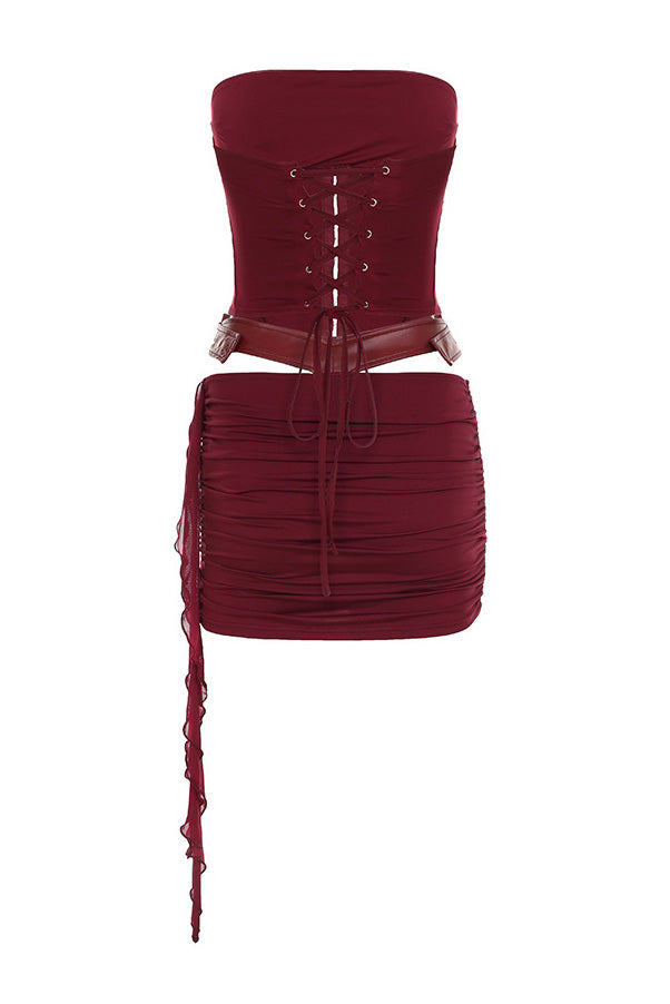 Strapless Corset & Skirt 2-Piece Set Lavish Daily