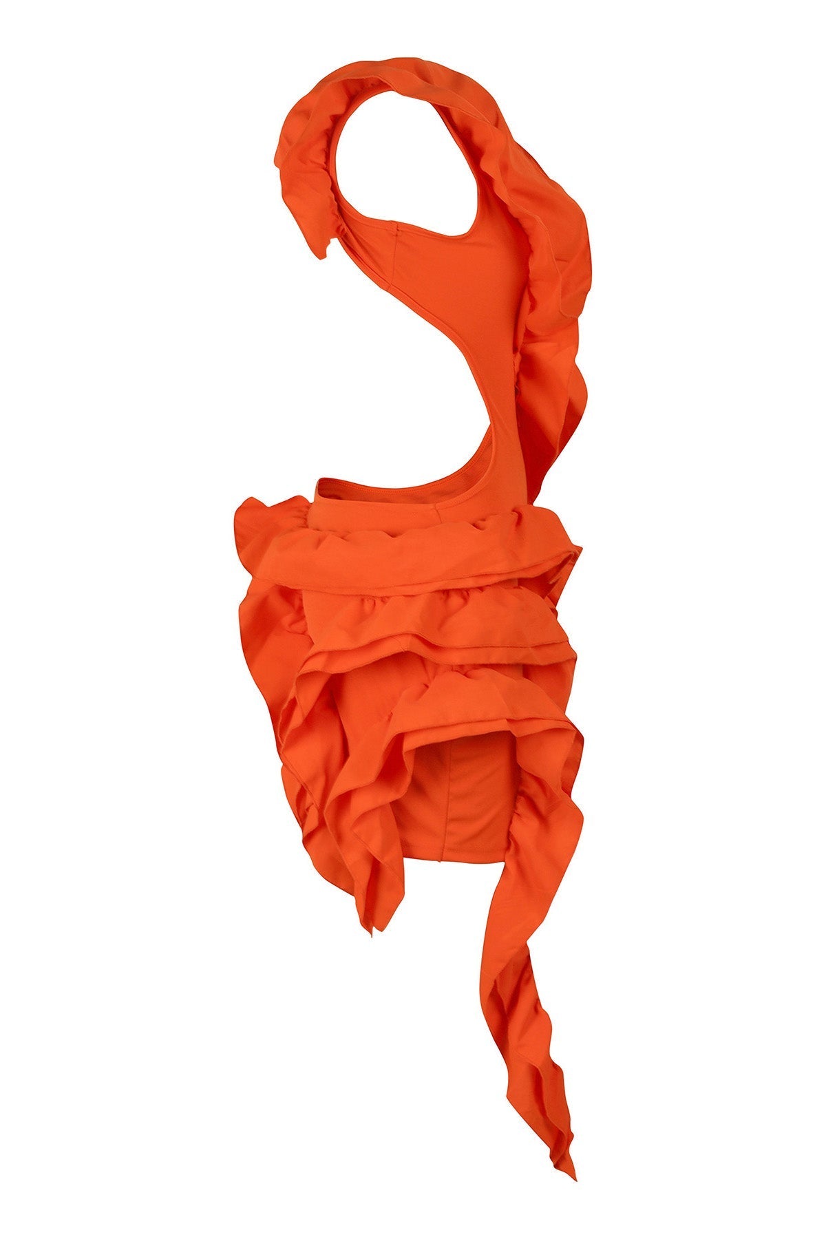 Backless Ruffle Tiered Cutout Mini Dress Lavish Daily