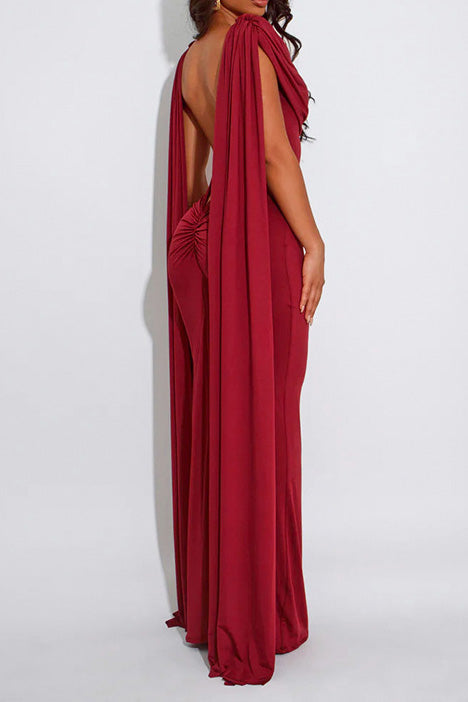 Elegant Pleated Maxi Dress Lavish Daily