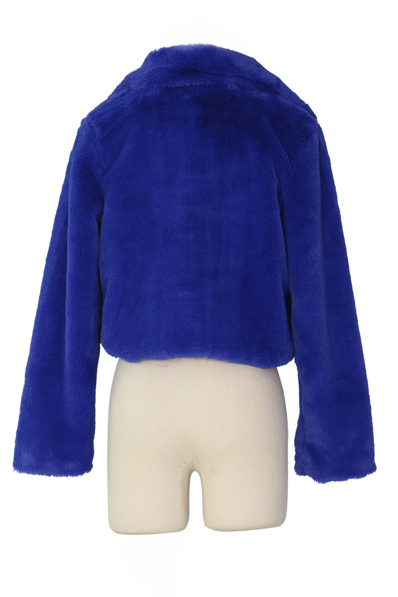 Faux Leather Lapel Short Jacket Lavish Daily