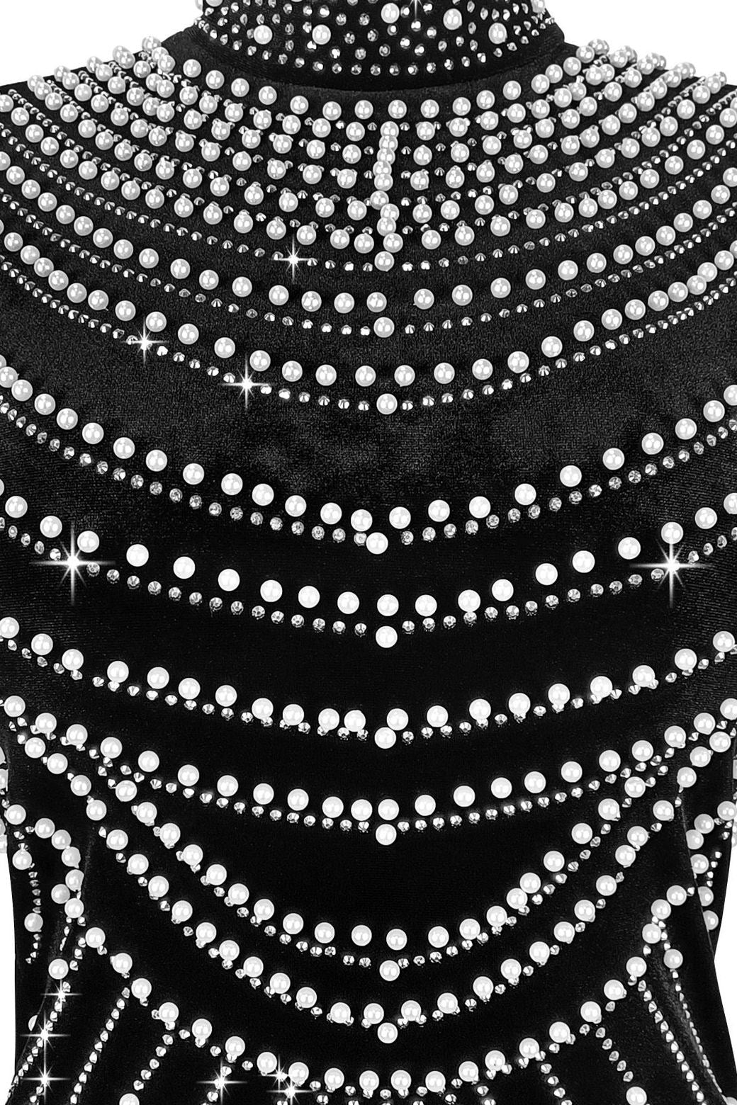 Velvet Rhinestone Long Sleeve Evening Dress Lavish Daily