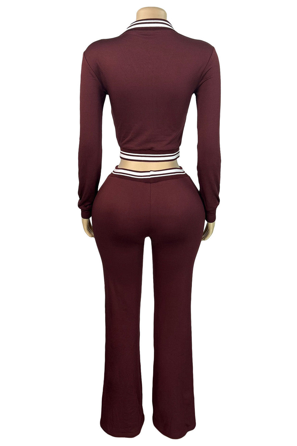 Half Zip Collar Top and Drawstring Pants Set Lavish Daily