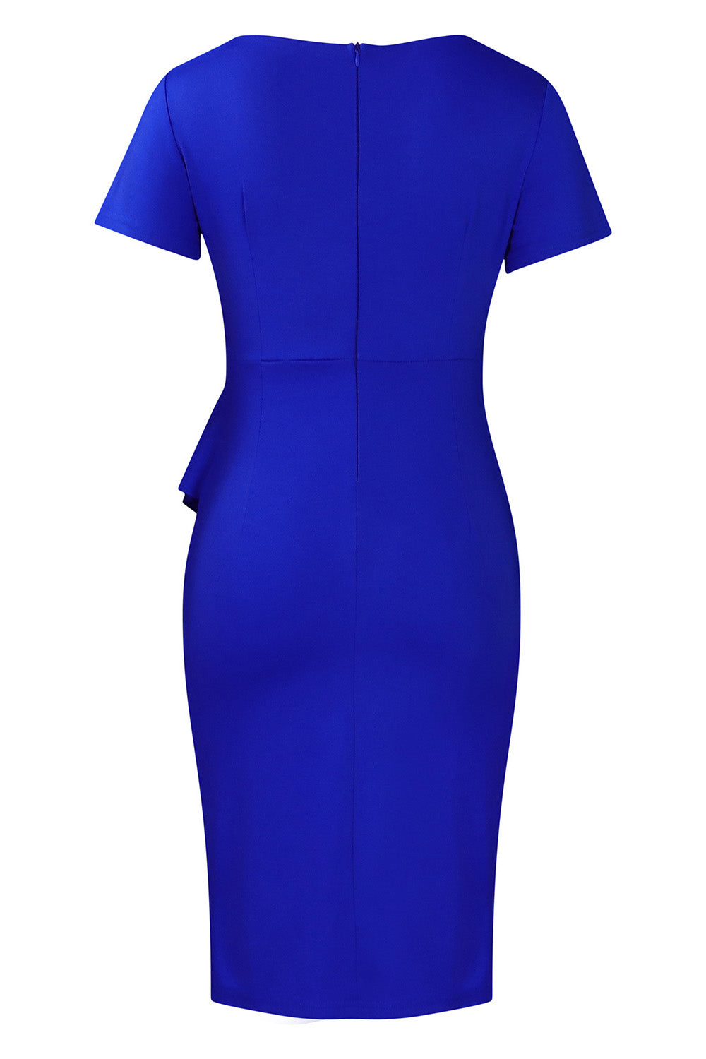 Solid Color Hip Ruffled High-Waisted Dress Lavish Daily