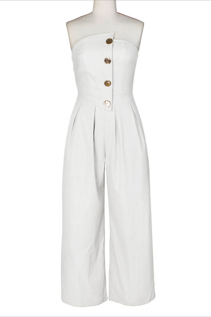 Strapless Wide-Leg Jumpsuit Lavish Daily