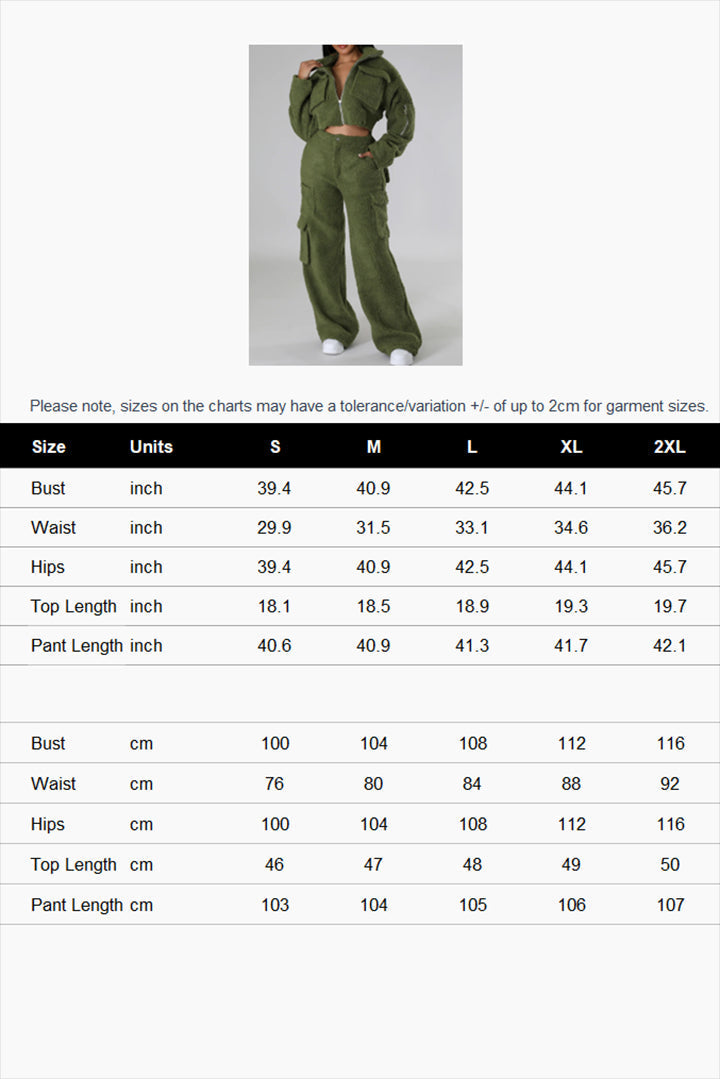 Fuzz Cargo Pants Sets Lavish Daily