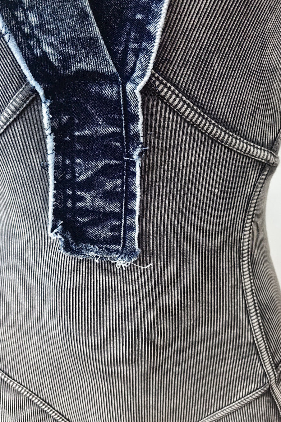 Washed Sleeveless Rompers Lavish Daily