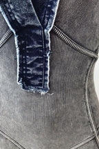 Washed Sleeveless Rompers Lavish Daily